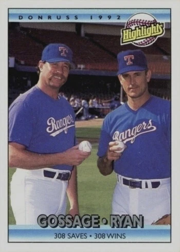 1992 Donruss #555 Goose Gossage and Nolan Ryan Baseball Card