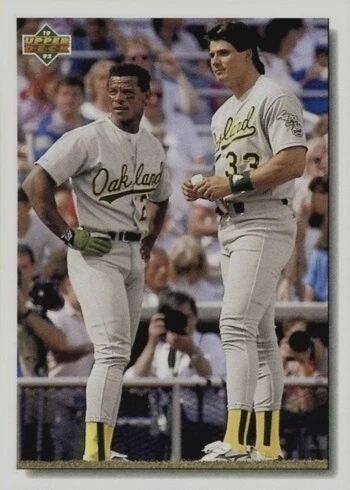 1992 Upper Deck #640 Jose Canseco Rickey Henderson Baseball Card