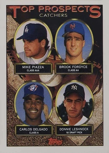 1993 Topps #701 Top Prospects Catchers Baseball Card