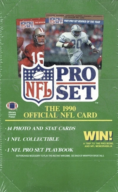 Unopened Box fo 1990 Pro Set Football Cards