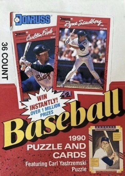 Unopened Box of 1990 Donruss Baseball Cards Unopened Box of 1990 Donruss Baseball Cards