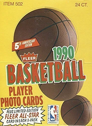 Unopened Box of 1990 Fleer Basketball Cards