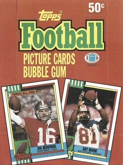 Unopened Box of 1990 Topps Football Cards
