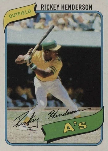 1980 Topps #482 Rickey Henderson Rookie Card 1980 Topps #482 Rickey Henderson Rookie Card