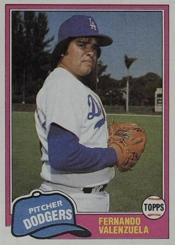 1981 Topps Traded #850 Fernando Valenzuela Rookie Card 1981 Topps Traded #850 Fernando Valenzuela Rookie Card