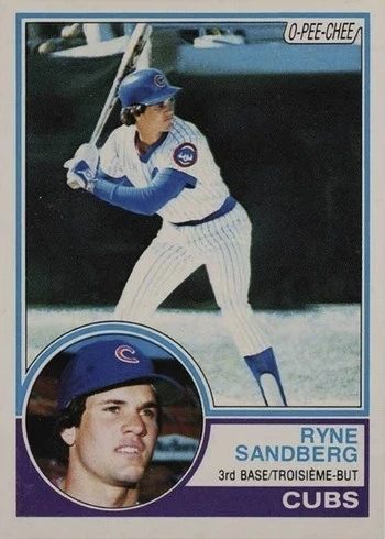 1983 O-Pee-Chee #83 Ryne Sandberg Rookie Card 1983 O-Pee-Chee #83 Ryne Sandberg Rookie Card