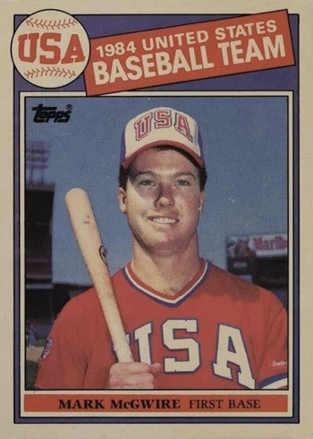 1985 Topps Tiffany #401 Mark McGwire Rookie Card