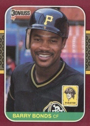 1987 Donruss Opening Day #163 Barry Bonds Rookie Card Error Version With Johnny Ray On Front