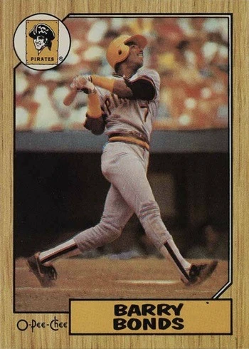 1987 O Pee Chee #320 Barry Bonds Rookie Card