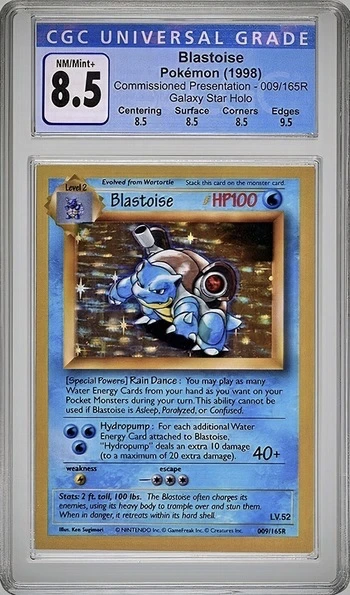 1998 ارائه هولوگرام Galaxy Star Holograme Backlastoise Pokemon