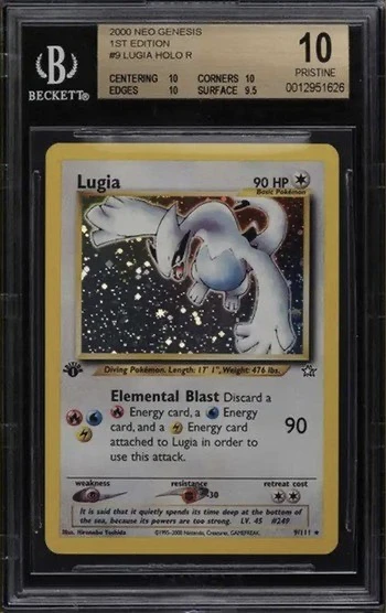 2000 Neo Genesis First Edition Holographic Lugia Pokemon Card