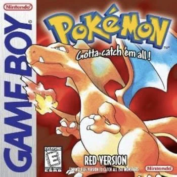 Pokémon紅色遊戲男孩遊戲盒藝術以Charizard為特色