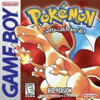 Pokémon Red Game Boy Game Box Art Featuring Charizard