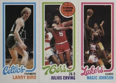 1980 Topps Larry Bid and Magic Johnson Rookie Card