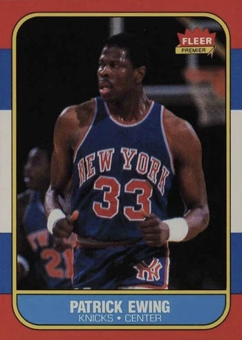 1986 Fleer #32 Patrick Ewing Rookie Card