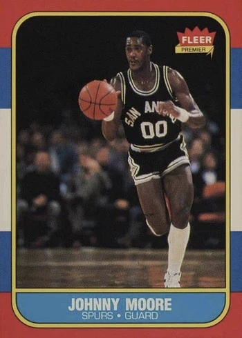 1986 Fleer #76 Johnny Moore Basketball Card