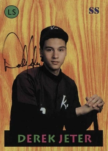 1992 Little Sun High School Prospects Autograph Derek Jeter Baseball Card