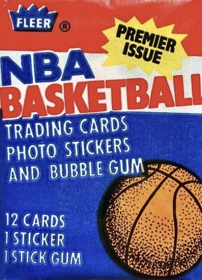 Unopened Pack of 1986 Fleer Basketball Cards
