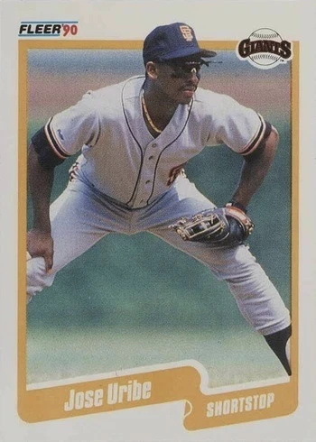 1990 Fleer #74 Jose Uribe Baseball Card