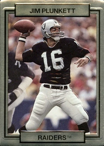 1990 Action Packed Braille Jim Plunkett Football Card