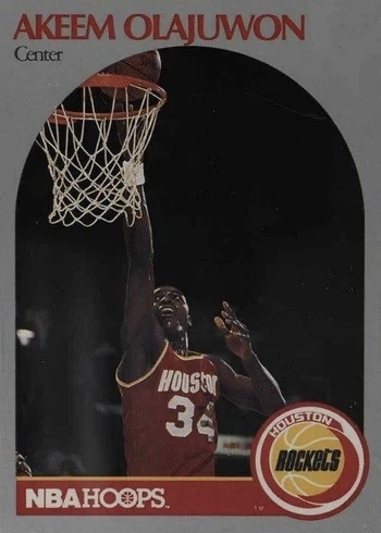 1990 Hoops #127 Hakeem Olajuwon Basketball Card