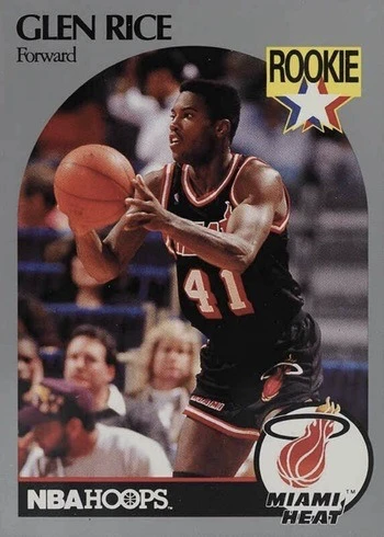 1990 Hoops #168 Glen Rice Rookie Card