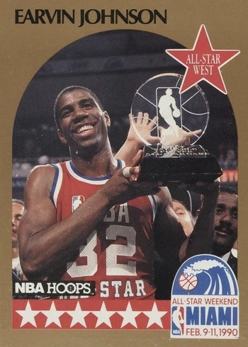 1990 Hoops #18 Magic Johnson All-Star Basketball Card