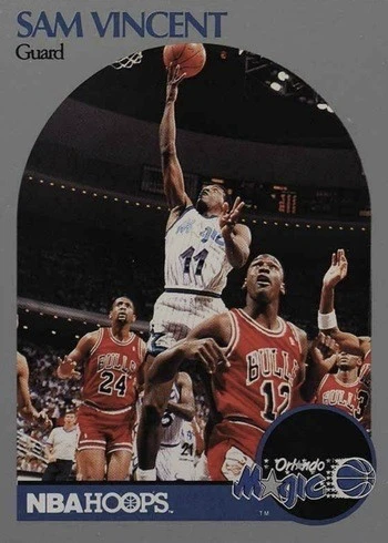 1990 Hoops #223 Sam Vincent (Michael Jodan Showing) Basketball Card