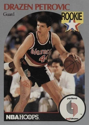 1990 Hoops #248 Drazen Petrovic Rookie Card