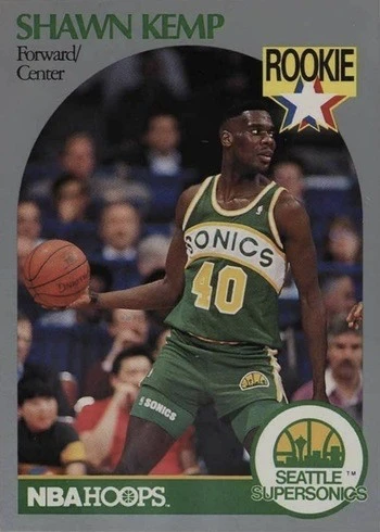 1990 Hoops #279 Shawn Kemp Rookie Card