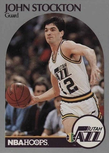 1990 Hoops #294 John Stockton Basketball Card