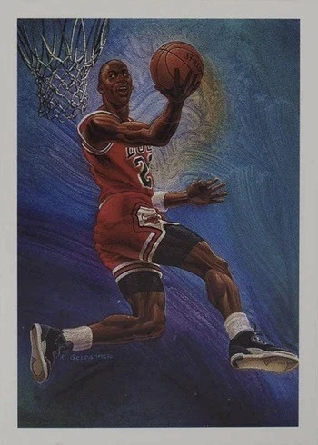 1990 Hoops #358 Bulls Team Checklist Michael Jordan Basketball Card