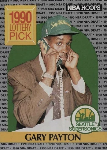 1990 Hoops #391 Gary Payton Rookie Card
