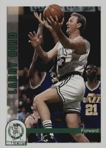 1992 NBA Hoops #10 Larry Bird Basketball Card
