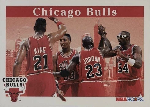1992 NBA Hoops #269 Chicago Bulls Team Basketball Card