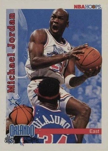 1992 NBA Hoops #298 All-Star Michael Jordan Basketball Card