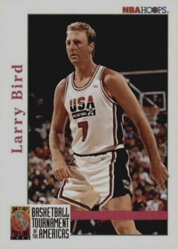 1992 NBA Hoops #337 USA Larry Bird Basketball Card
