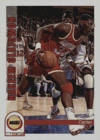 1992 NBA Hoops #85 Hakeem Olajuwon Basketball Card