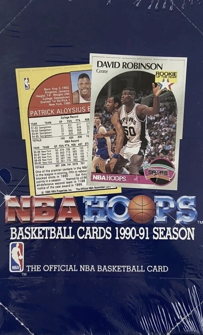 Unopened Box of 1990 NBA Hoops Basketball Cards