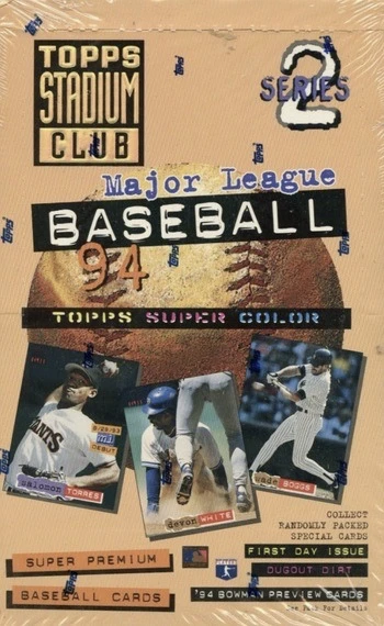 Unopened Box of 1994 Topps Stadium Club Baseball Cards