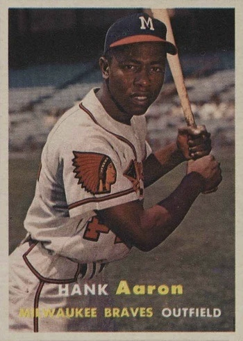1957 Topps #20 Hank Aaron Baseball Card