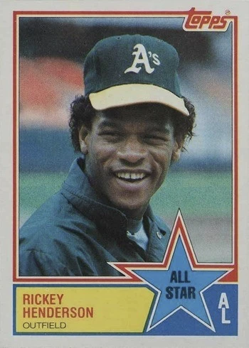 1983 Topps #391 Rickey Henderson All-Star Baseball Card