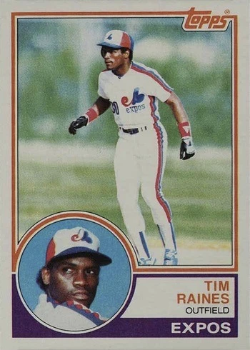1983 Topps #595 Tim Raines Baseball Card