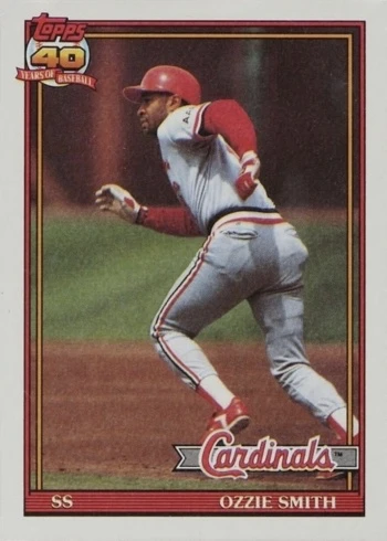 1991 Topps #130 Ozzie Smith Baseball Card