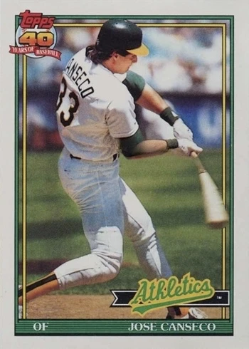 1991 Topps #700 Jose Canseco Baseball Card