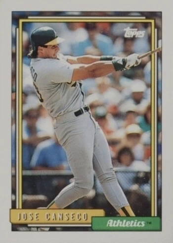 1992 Topps #100 Jose Canseco Baseball Card 1992 Topps #100 Jose Canseco Baseball Card