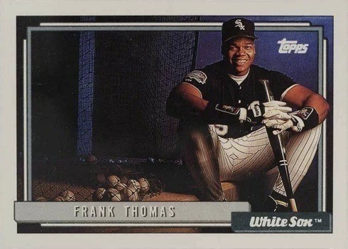 1992 Topps #555 Frank Thomas Baseball Card 1992 Topps #555 Frank Thomas Baseball Card