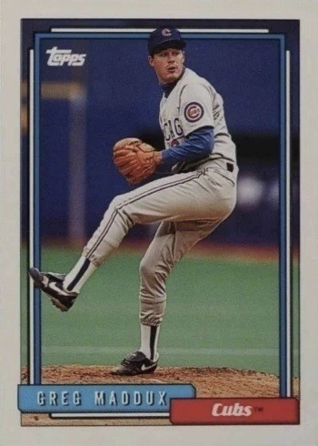 1992 Topps #580 Greg Maddux Baseball Card 1992 Topps #580 Greg Maddux Baseball Card