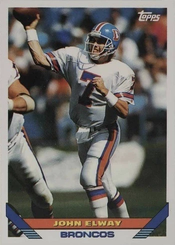 1993 Topps #100 John Elway Football Card 1993 Topps #100 John Elway Football Card
