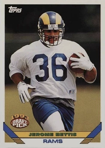 1993 Topps #604 Jerome Bettis Football Card 1993 Topps #604 Jerome Bettis Football Card